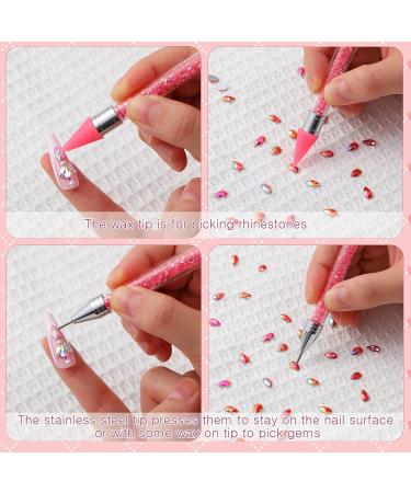Tatuo 4 Pcs Rhinestone Picker Dotting Pen Set - Dual Ended Nail Art Tool for DIY Manicure - Crystals Wax Pencil for Gems (Blue Green Pink Purple) - Perfect for International Shipping - Buy Online on GoSupps.com