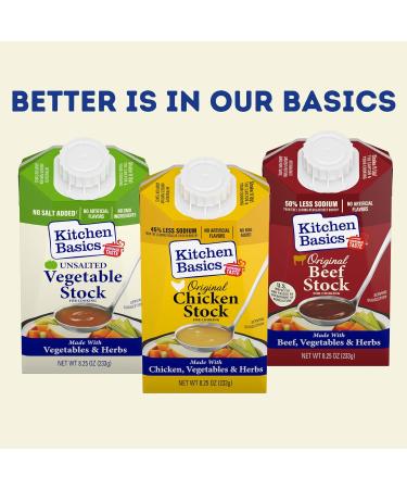Kitchen Basics Original Chicken Stock - 12 Pack (8.25 fl oz Each) | Rich Flavor for Soups & Cooking - Buy Online on GoSupps.com