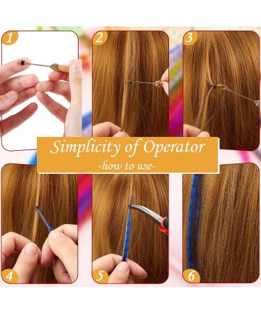 52 Colored Synthetic Hair Feathers + 200 Micro Rings & Tools for Women's Hair Extensions - Buy Online on GoSupps.com