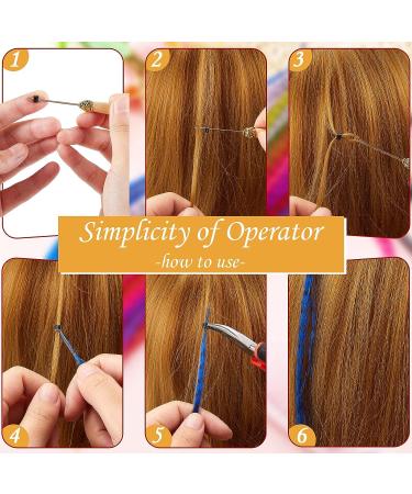 52 Pieces Mixed Color Synthetic Hair Feather Extensions with Micro Rings & Crochet Hook for Women | Hair Extension Remover Plier Included - Buy Online on GoSupps.com