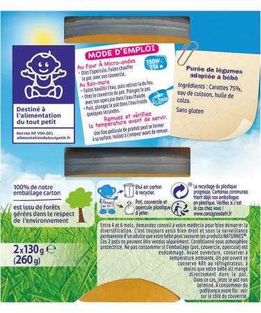 Nestle Natures Small Baby Carrots Pots for Ages 4/6 Months 2 x 130 g Pack of 12 (24 Pots) - Buy Online on GoSupps.com