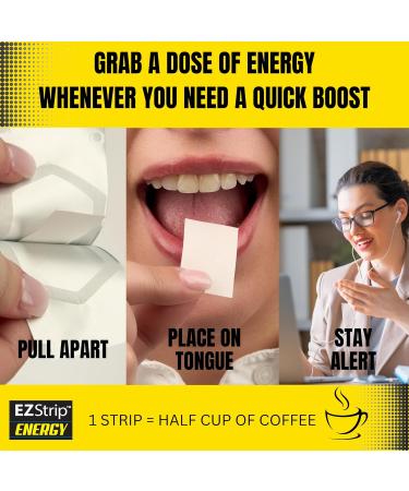 Energy Strips with 40 mg Caffeine | Sugar-Free Mint Flavor Energy Supplement | Performance Boost for Adults | Made in USA | 30 Pack - Buy Online on GoSupps.com