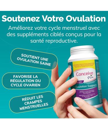 Conceive Plus Woman Support For Ovulation - Improves Ovarian Health & Hormonal Balance - Fertility With Myo-inositol Folic Acid Rooster 10 & Ginger - Supplement For Sopk - 120 Capsules - Buy Online on GoSupps.com