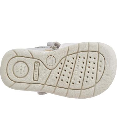 Geox Baby Girl's White Silver Sandal Alul D - Size 5 UK - Buy Online on GoSupps.com