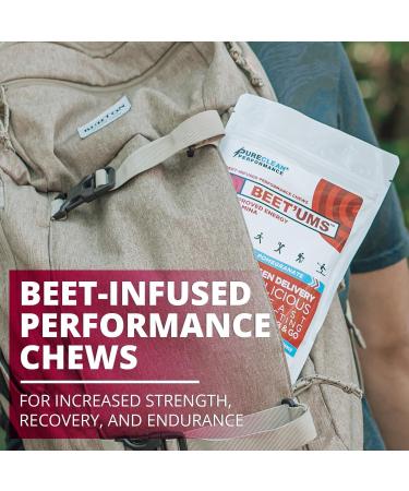 BEET'UMS Beet Chews - Premium Organic Beet Juice Powder Supplement - Nitric Oxide Energy & Blood Flow Circulation Support - Real Chocolate Pomegranate Health Chews with 7 Superfoods (2) - Buy Online on GoSupps.com