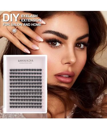 144Pcs D Curl Cluster Eyelash Extensions - Soft Natural False Lashes for DIY At-Home Eyelash Extension - 11mm Wide Stem Clusters - Pack of 1 - Buy Online on GoSupps.com
