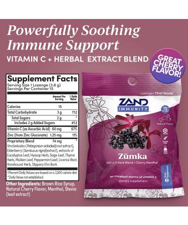 Zand Zumka Cherry Menthol Herbalozenge - 15 Homeopathic Lozenges for Natural Relief - Buy Online on GoSupps.com