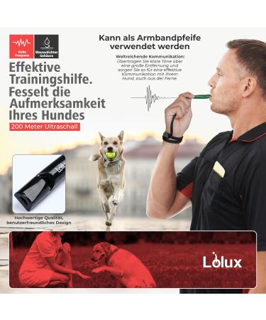 LIOLUX Dog Whistles with Klicker & Lanyard - Professional Training Pipe for Dogs | Loud & Clear R tter Call in Kaitoke Gr n/Schwarz - Buy Online on GoSupps.com