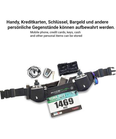 Racepace Racefuel Drinking Belt with Waterproof Bottle - Ideal for Triathlon Running & Cycling | Adjustable Girdle with Phone Compartment - Buy Online on GoSupps.com