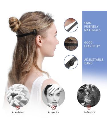 Facelift Bands with Clips - Reusable Hairpin Facial Lifting Straps - Adjustable Elastic Bands for Instant Eye Wrinkle Removal (5pcs) - Black - Buy Online on GoSupps.com