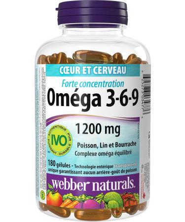 Webber Naturals Omega 3-6-9 Fish Oil 1 200 mg + Vitamin D3 1000 IU Bundle - Buy Online on GoSupps.com