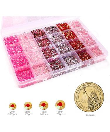 Nibiru Resin Flatback Rhinestones Kit - 28800Pcs Mixed Color Round Jelly Rhinestones for Nail Crafts & Tumblers - Non-Hotfix, 2mm-5mm (Set of 8) - Buy Online on GoSupps.com