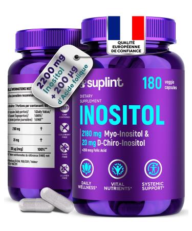 Complexe Inositol (G lules) avec Acide Folique 2200 mg Myo- & D-Chiro-Inositol SOPK & Soutien du Cycle quilibre Hormonal 180 G lules V ganes Haute Biodisponibilit Test en Laboratoire