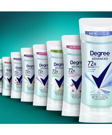 Degree Advanced Shower Clean Antiperspirant for Women 2.6 oz - Pack of 4 | 72-Hour Sweat & Odor Protection with MotionSense Technology - Buy Online on GoSupps.com