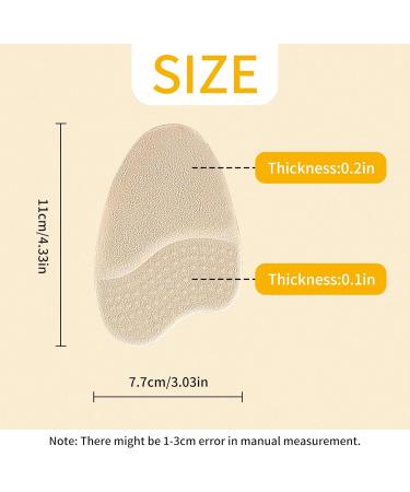 3 Pair Metatarsal Pads for High Heels | Comfort Insoles & Foot Cushions for Pain Relief | Morton's Neuroma & Forefoot Pads - Beige - Buy Online on GoSupps.com