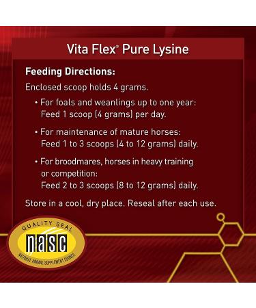 Vita Flex Pure Lysine 4 lbs - 151 Day Supply | Essential Amino Acid - Buy Online on GoSupps.com
