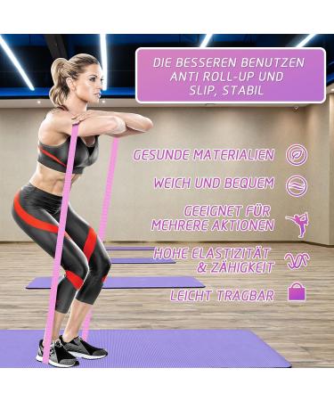 Imoebel Fitness Band Set | Long Resistance Tapes for Strength Training CrossFit Yoga - 3 Colors (Gray/Pink/Black) | Non-Wound Pull-Up Bands for Home Workout - Buy Online on GoSupps.com