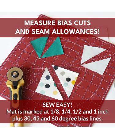 Madam Sew 12x12 Rotating Self Healing Cutting Mat for Quilting, Sewing & Crafts | 360 Rotation, Lockable Non-Slip Base, Accurate Grid & Bias Lines - Buy Online on GoSupps.com