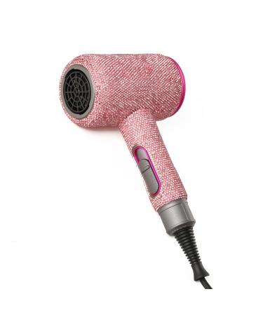 Ionic Hair Dryer Frizz Free Fast Dryer with Diffuser 1800W Professional Ionic Hair Blow Dryer with 3 Heat/2 Speed 3 Temperature & 2 Wind Speed for Women and Men (Pink)