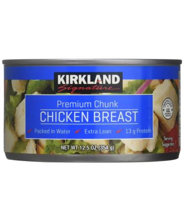 Kirkland Recipes Recettes Premium Chunk Chicken Breast in Water (3 - 12.5oz cans) - Buy Online on GoSupps.com