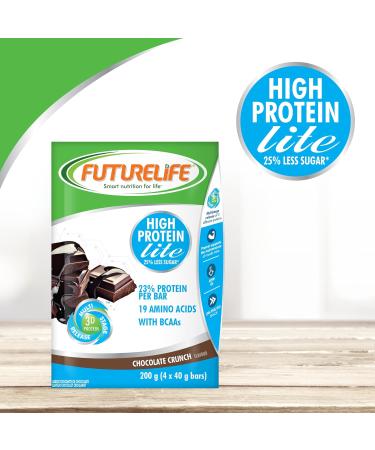 FUTURELIFE Smart Bars - High Protein Lite Bar (50g) | 25% Protein 12.5g Protein/Bar | Low GI 19 Amino Acids | Chocolate Flavor | International Shipping Available - Buy Online on GoSupps.com