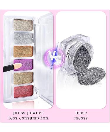 6 Colors Chrome Nail Powder - Holographic Metallic Mirror Effect for Salon DIY Nail Art - Buy Online on GoSupps.com