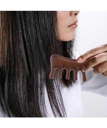 Minkissy Sandalwood Scalp Comb | Scalp Massage Comb & Wide Tooth Brush for Women - International Shipping Available - Buy Online on GoSupps.com