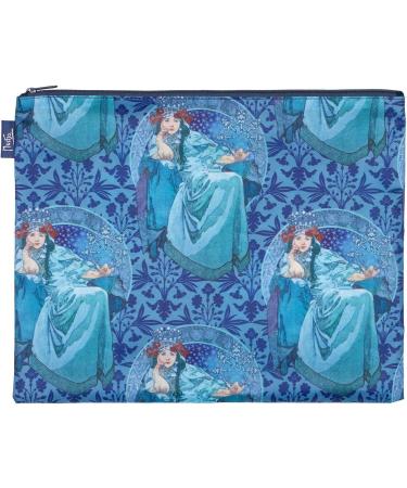 Travel Utensil Zip Pockets Set - 3-Part Suitcase Organizer Bags for Women & Girls | Cosmetic & Makeup Bag (Mucha Hyacinth) - Buy Online on GoSupps.com