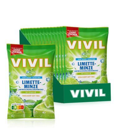 VIVIL lime mint with vitamin C 15 bags refreshing candies with lime taste sugar-free & vegan 15 x 120g lime mint 15 bags - Buy Online on GoSupps.com