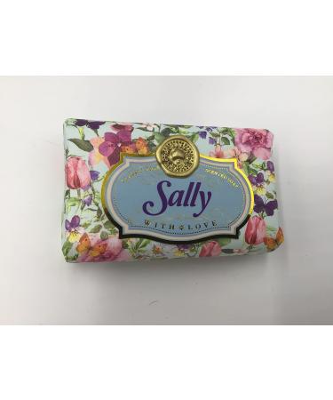 Sally - Gift Soap Bar For Her Birthday Rose Scent Mum Grandmother Cleanser Lather Present Girl