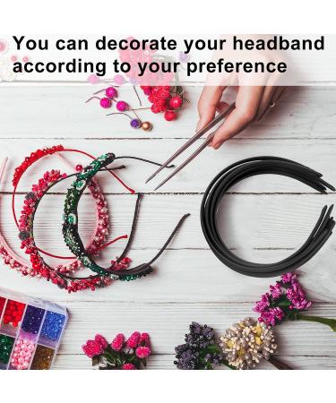 Duufin 30-Pack Satin Hairbands for Girls & Women - 1CM Black Headbands for Stylish Hairstyles - Buy Online on GoSupps.com