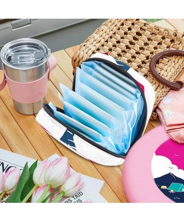 Shop Colorful Storage Bags for Women's Bandages & Menstrual Products - Sea Anchor & Stripes Design | Portable Holder for School & Office - Buy Online on GoSupps.com