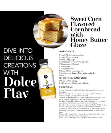 Dolce Foglia Natural Sweet Corn Extract Soluble Multipurpose Flavoring Ideal for Baked Goods - 2 Oz - Buy Online on GoSupps.com