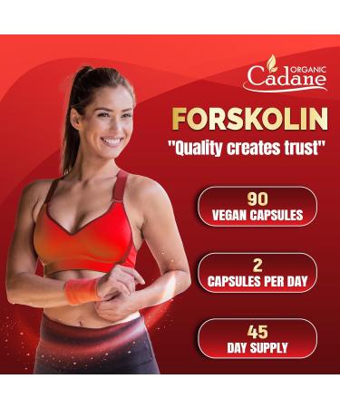 Cadane Forskolin Supplement with Coenzyme Q10 & Grape Seed Extract | Supports Body Management & Energy | Vegan Non-GMO 90 Capsules 45-Day Supply - Buy Online on GoSupps.com