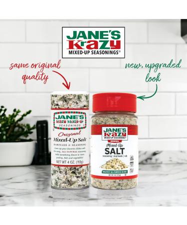 Jane's Krazy Mixed Up Seasonings Variety Pack - Salt, Pepper, Garlic 3 Piece Set - Buy Online on GoSupps.com