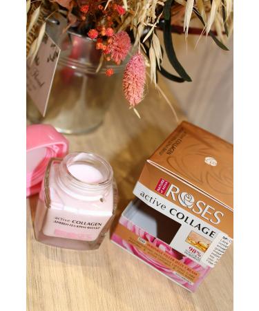 Day face cream with collagen and rose water 50ml - Buy Online on GoSupps.com