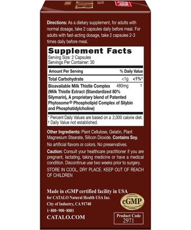 Catalo Naturals Extra Liver Formula - 60 Vegetarian Capsules for Optimal Liver Health - Buy Online on GoSupps.com