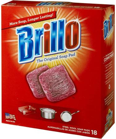 Brillo Steel Wool Soap Pads - 18 Count, Long Lasting Original Scent Cleaning - Buy Online on GoSupps.com