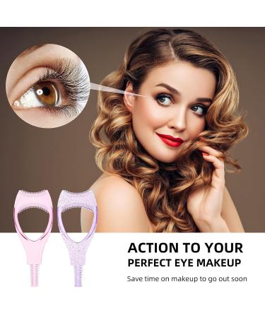 Shop WLLHYF 2 Pack Mascara Shield Guard - 3 in 1 Eyelash Applicator Tool | Perfect Makeup Separator & Protector for Women & Girls (Pink & Purple - Buy Online on GoSupps.com