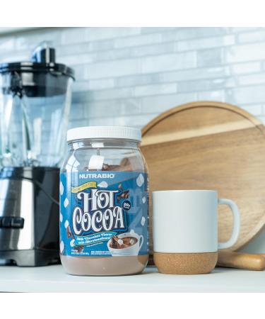 NutraBio Hot Chocolate Protein Powder | Muscle Recovery & Strength | Low Calorie & Low Carb | 20g Protein per Serving | 18 Servings - Buy Online on GoSupps.com