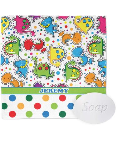 YouCustomizeIt Personalized Dinosaur Print & Dots Washcloth