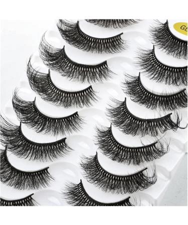 UAMOU 5/50 Boxes Russian Strip Lashes DD Curl Lashes 8 pairs 3D Mink Eyelashes Natural Fluffy False Eyelashes Extension Cheerfully (Color : 8Pairs G881 Size : 40 Boxes) - Buy Online on GoSupps.com