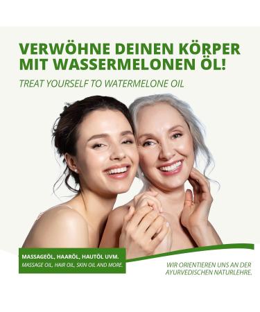 Moriveda Watermelon Oil 100ml - 100% Pure Cold-Pressed Oil for Skin Hair & Beard Care | Vegan Massage Bathing & Food Oil - Buy Online on GoSupps.com