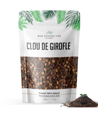 Madagascar Whole Clove - Gourmet Selection - Intense Flavor and 100% Natural Recyclable Zip Bag Made in Europe 50g