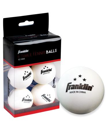 Franklin Sports Ping Pong Balls - 3 Star Official Size + Weight 40mm Table Tennis Balls - Three Star Professional Ping Pong Balls - Durable High Performance Balls - White - 6 Pack - Buy Online on GoSupps.com