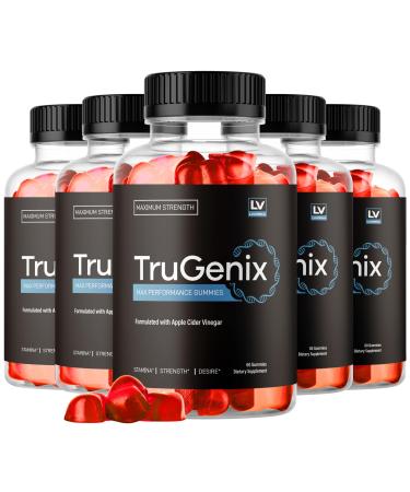 (5 Pack) TruGenix Gummies TruGenix Gummies for Men Official TruGenix Gummies Advanced Formula TruGenix ACV Gummies TruGenix Support Supplement Gummies Premium Formula 300 Gummies for 5 Months