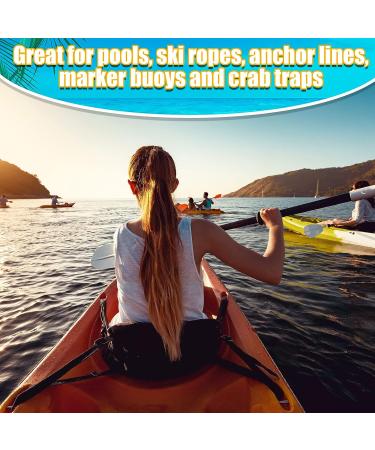 Lewtemi 4-Piece Marine Rope Floats 4.72'' x 2.75'' for Deep Water Fishing & Boating - Yellow - Buy Online on GoSupps.com