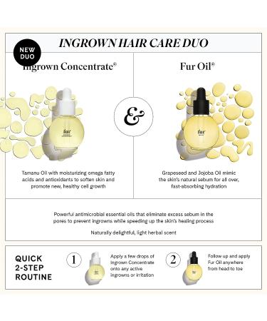 Fur Ingrown Hair Care Duo - Preventative Treatment with Fur Oil & Ingrown Concentrate - 0.5 FL OZ Each - Buy Online on GoSupps.com