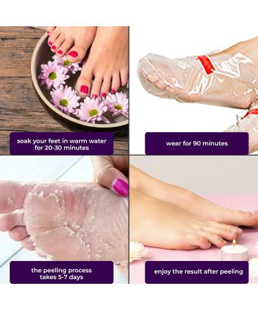 Foot Peel Mask (2 Pairs) - Exfoliating Foot Mask for Baby Soft Skin - Remove Dead Skin, Lavender Scented - Foot Care Spa Treatment for Men and Women - Buy Online on GoSupps.com