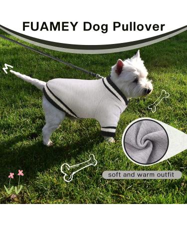 FUAMEY Dog Pullover Sweater - Winter Coat for Small, Medium, Large Dogs - Warm Jacket for Cold Weather - Easy On, Grey, Chest 19.6in - Buy Online on GoSupps.com